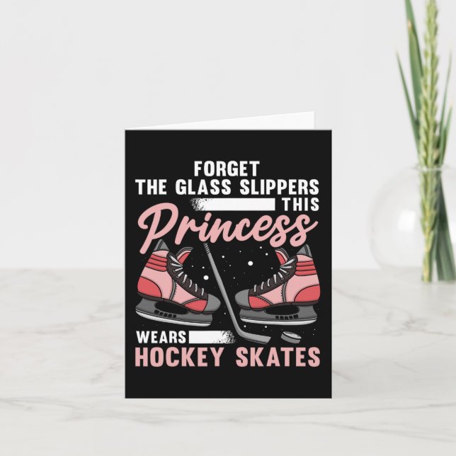Carte Amusants Hockey Sur Glace Art Pour Femmes Filles H (Devant)