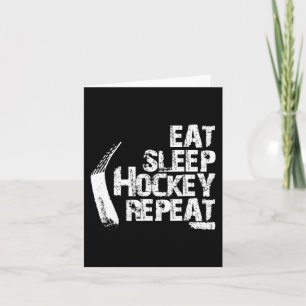 Carte Amusants Mangez Dormir Hockey sur glace Répéter Ca
