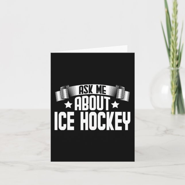 Carte Amusants Me Demander À Propos Hockey Sur Glace - J (Devant)