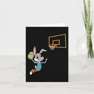 Carte Amusants Oeuf de Pâques Bunny Dunk jeu de basket-b