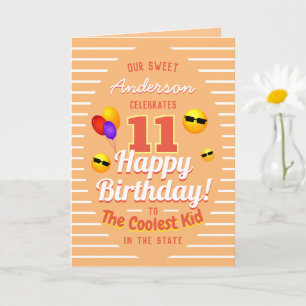 Carte Amusants plus frais enfant anniversaire Sun Emojis