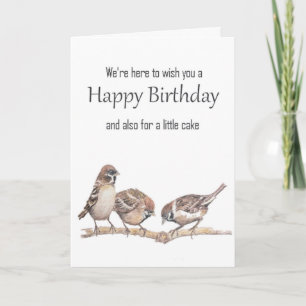 Carte Amusement du groupe d'oiseaux de la fête d'anniver