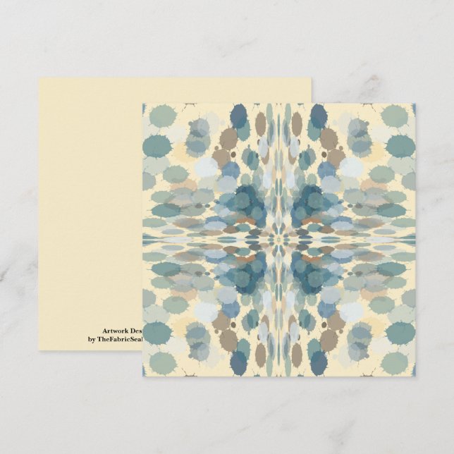 Carte Amusement estival Ocean Spray Splatter Art Abstrai (Devant / Derrière)
