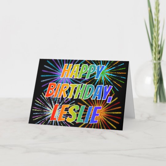 Carte Amusement Joyeux Anniversaire De Leslie De Zazzle Fr