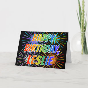 Carte Joyeux Anniversaire Leslie