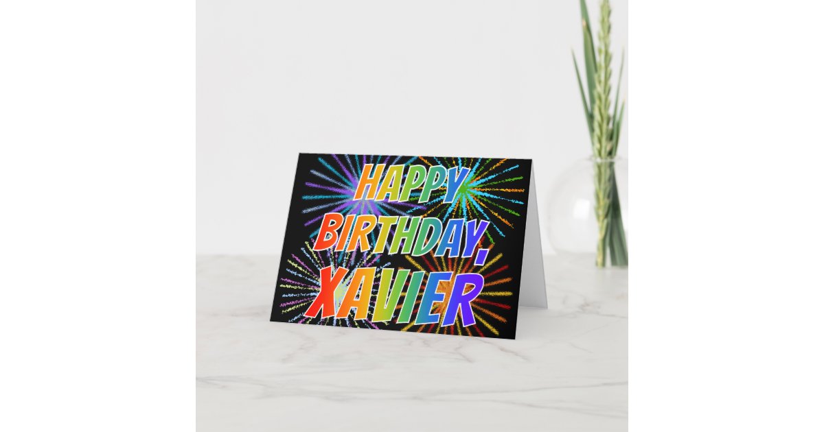 Carte Amusement Joyeux Anniversaire De Xavier De Zazzle Fr