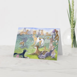 Carte Amusement mince d'oeufs et de cuillère de chien !