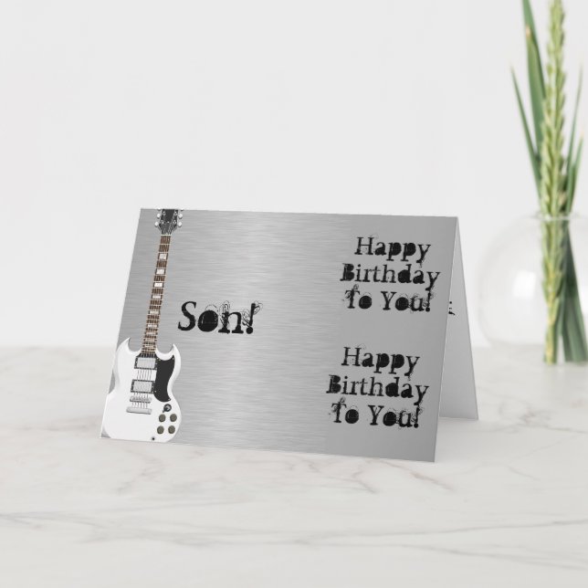 Carte Amusement, salutation d'anniversaire pour un fils, (Devant)