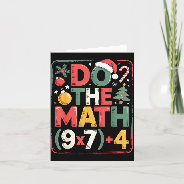 Carte Amusez-vous avec les maths 67 Mème Six Sept Noël E (Devant)