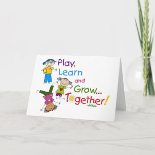 CARTE AMUSEZ-VOUS LE "1ER JOUR DE KINDERGARDEN"