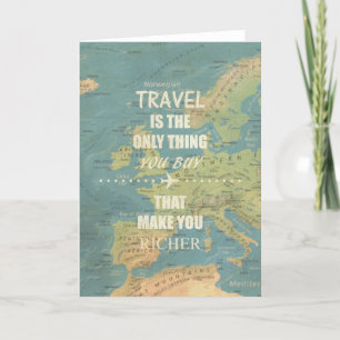 Carte An inspiring travel quotes