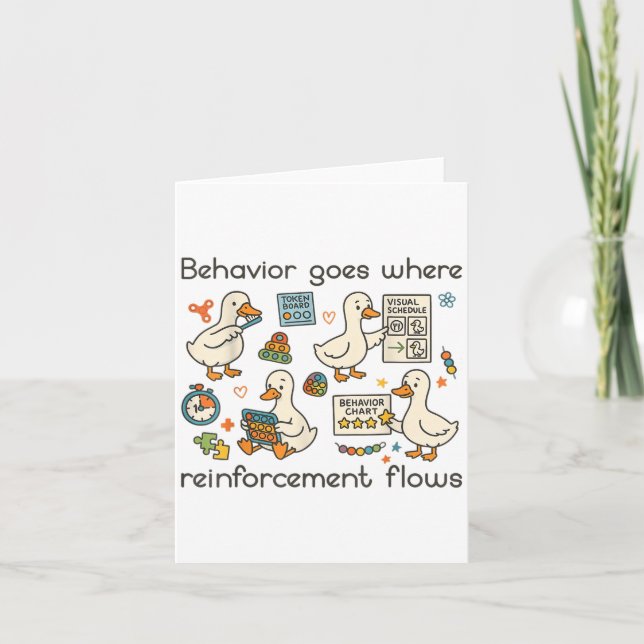 Carte Analyste Comportement Oie Silly Rbt Aba Therapy Sp (Devant)