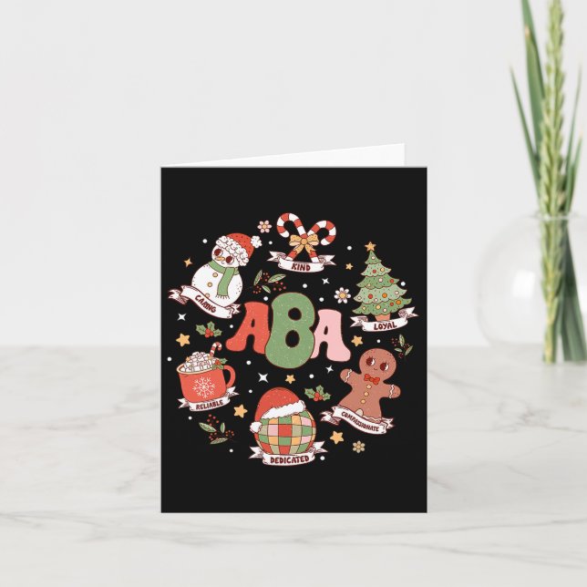 Carte Analyste de comportement appliqué enseignant Xmas  (Devant)