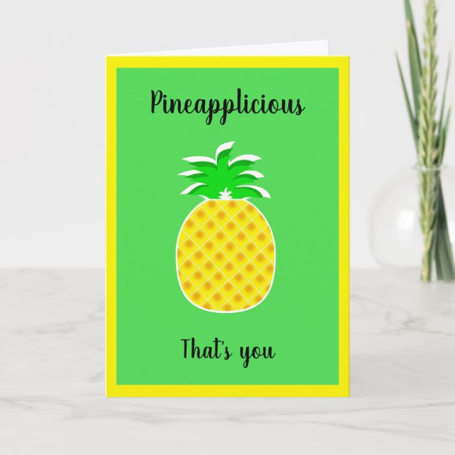 Carte Ananas, Saint Valentin, ton nom (Devant)