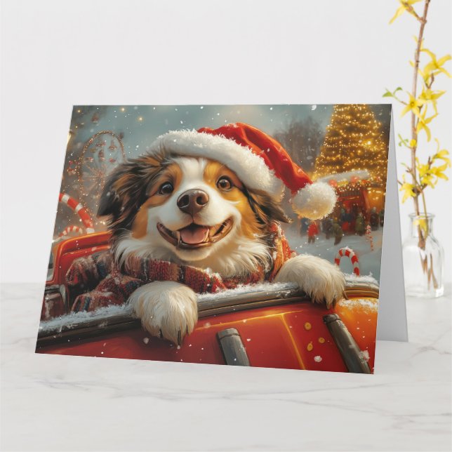 Carte Anatolie Berger Chien Roller Dessous de verre Noël (Fleur jaune)