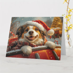 Carte Anatolie Berger Chien Roller Dessous de verre Noël