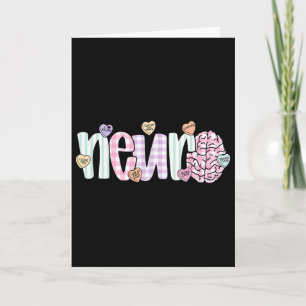 Carte Anatomie Cerveau Neuro Infirmière Saint-Valentin N