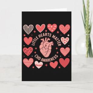 Carte Anatomie du cœur Saint-Valentin Petits cœurs Probl