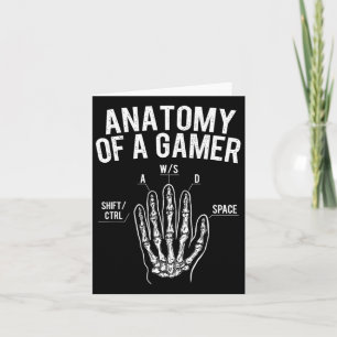 Carte Anatomie d'un joueur - Amateur de jeux vidéo de je