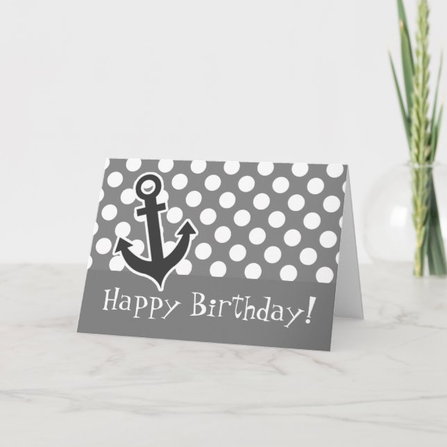 Carte Anchor de Dark Gray Polka (Devant)