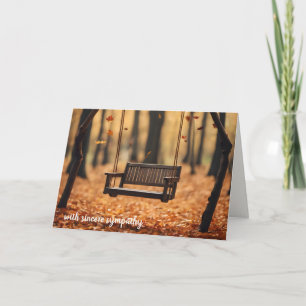 Carte Ancien banc à neige d'automne pour la sympathie