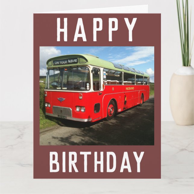 Carte Ancien bus MacBraynes sur l'île de Bute en Écosse (Devant)