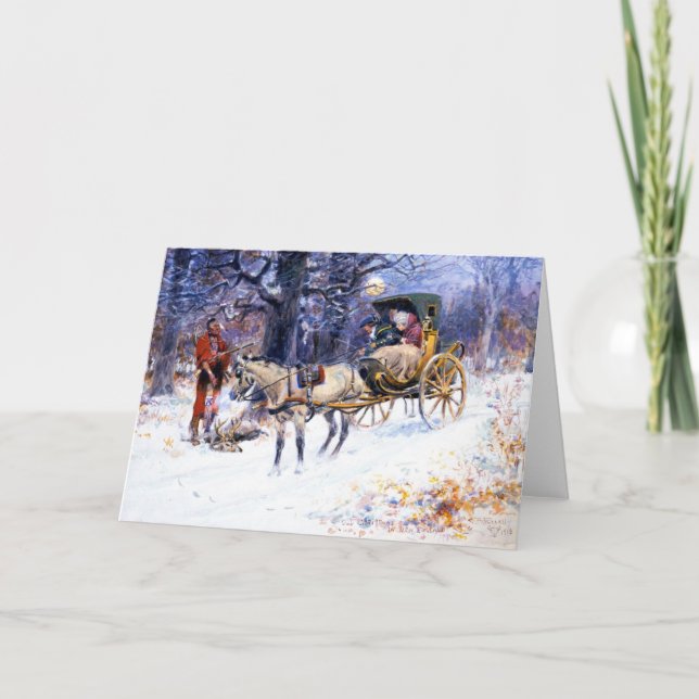 Carte Ancien Noël en Nouvelle-Angleterre (par Charles Ru (Devant)