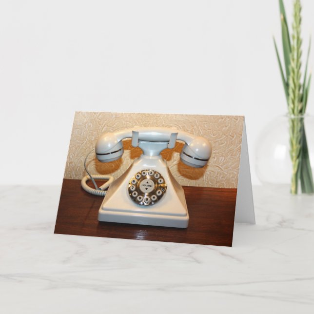 Carte Ancien téléphone Vintage (Devant)
