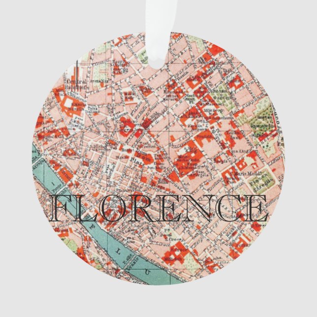 Carte ancienne de Florence  (devant)