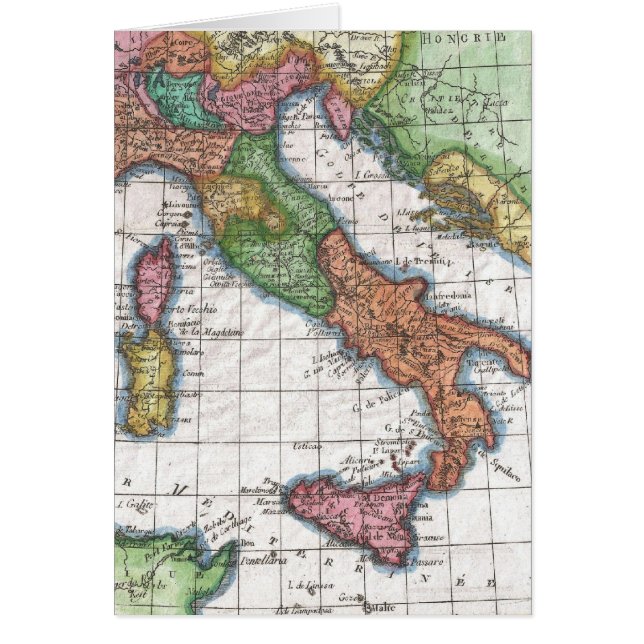 Carte ancienne de l'Italie (1780) (Devant)