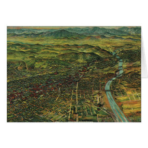 Carte ancienne de Los Angeles, Californie et riviè