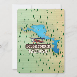 Carte ancienne de Lough Corrib Irlande.