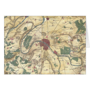 Carte ancienne de Paris et ses environs (1780)
