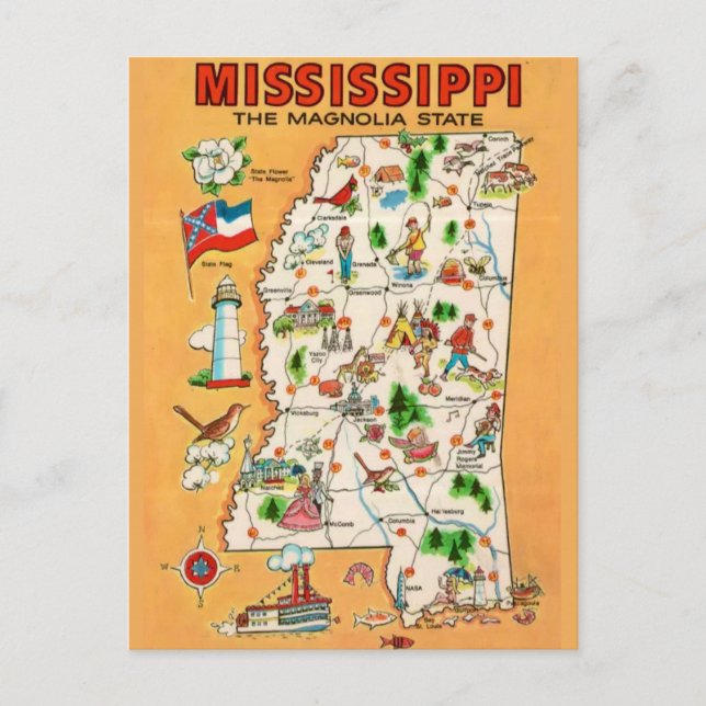 Carte ancienne du Mississippi  (Devant)