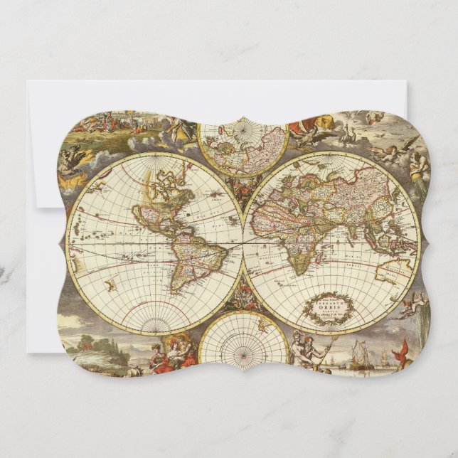 Carte ancienne du Monde par Frederick de Wit, vers (Devant)