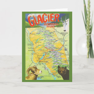 Carte ancienne du parc national de Glacier