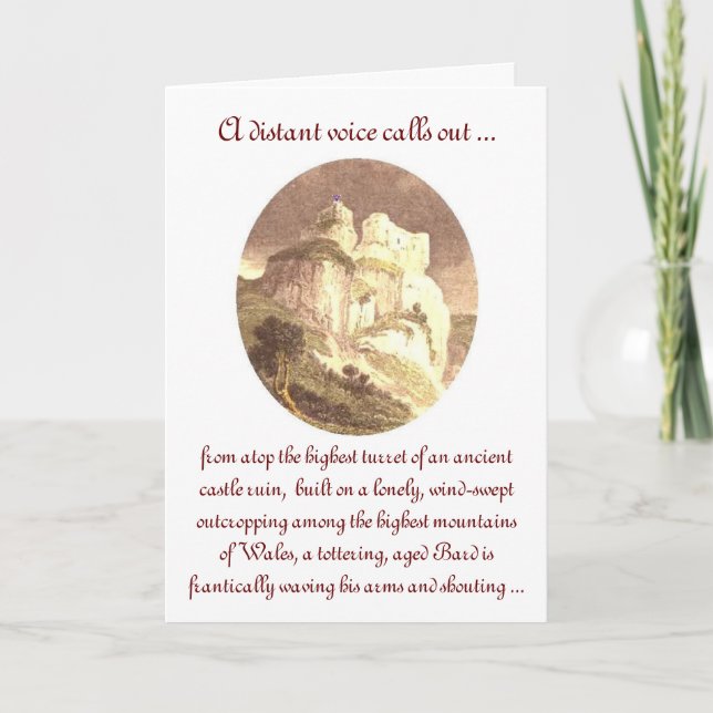 Carte Ancient Bard St. David's Day Greeting (Devant)