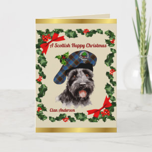 Carte Anderson Scottie Dog Xmas personnalisé