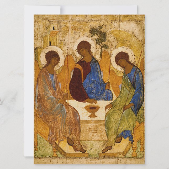 Carte Andrei Rublev Sainte Trinité Icône Religion orthod (Devant)