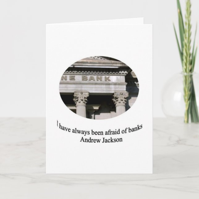 Carte Andrew Jackson avec la citation (Devant)