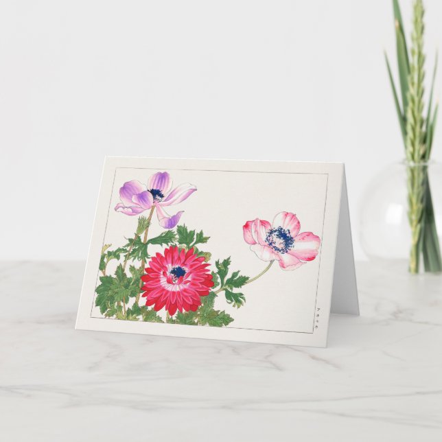 Carte Anemone coronaria par Tanigami Konan (Devant)