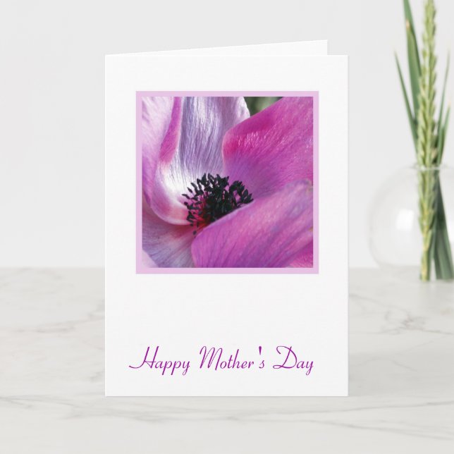 Carte Anemone Mère's Day Card (Devant)