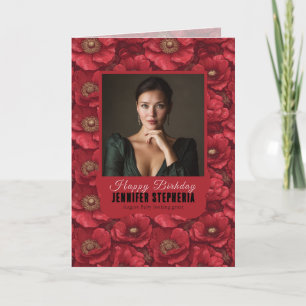 Carte Anémones Cadeau Fleuriste Joyeux Anniversaire Pour