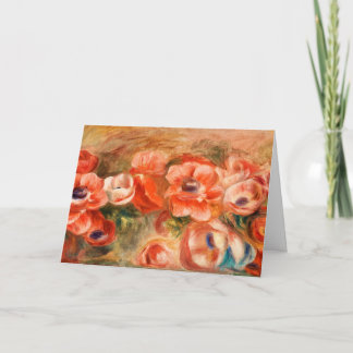 Carte Anémones de Renoir Impressionniste Peinture