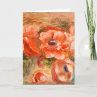 Carte Anémones de Renoir Impressionniste Peinture