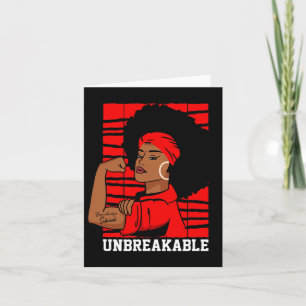 Carte Aneurysme Indestructible Noir Femmes Sensibilisati