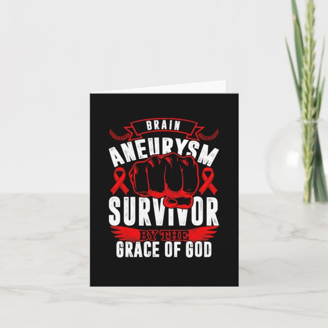 Carte Aneurysme Sensibilisation Survivant Par Dieu Grace (Devant)
