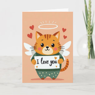 Carte Ange Chat Je T'Aime