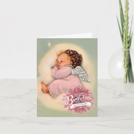 Carte Ange De Bebe De Joyeux Anniversaire Religieux Zazzle Fr