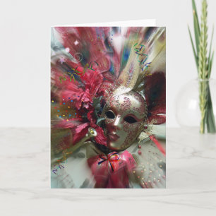 Carte Ange de Fantaisie Rouge